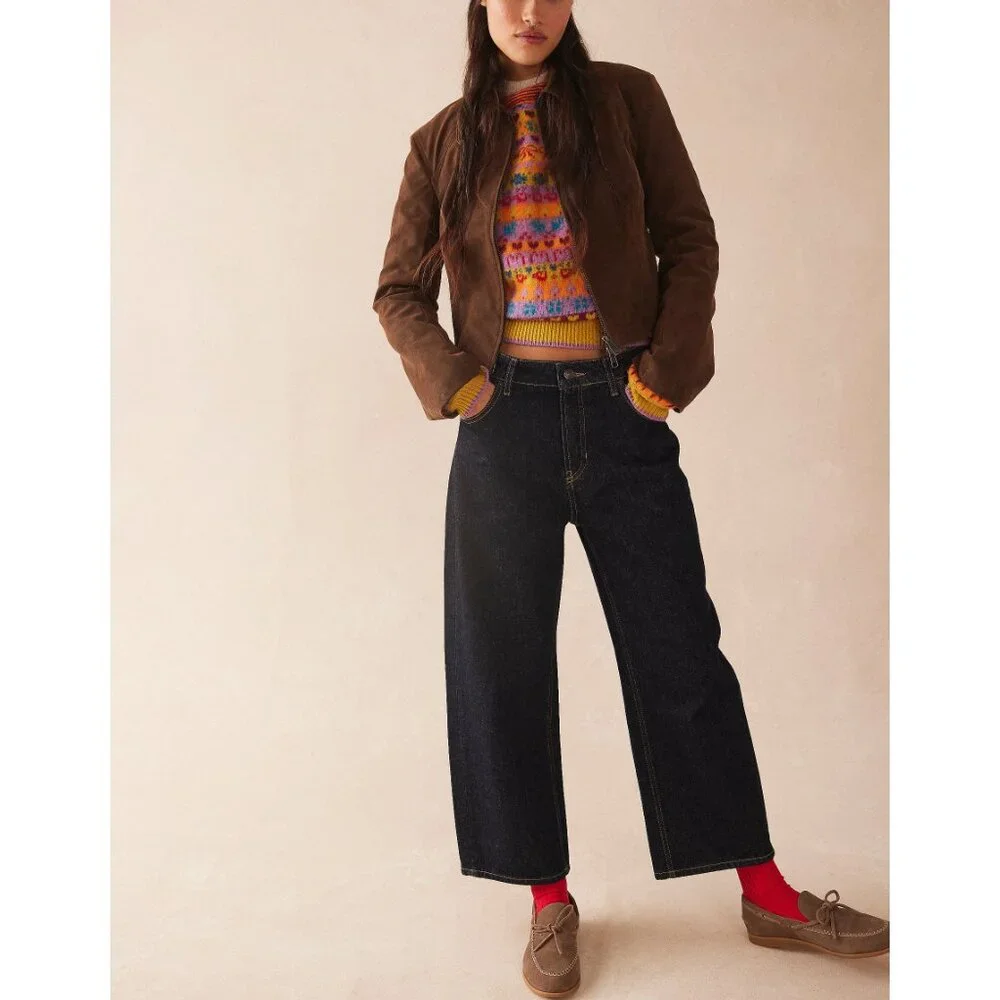 🆕 FREE PEOPLE We The Free River Vegan Suede Jacket / Double Espresso - Picture 6 of 7